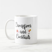 Mug Feux de camp de camping et queues Graphique drôle (Gauche)