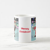 Mug Feux de Noël Cute Tuxedo Chat (Centre)