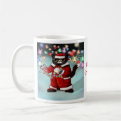 Mug Feux de Noël Cute Tuxedo Chat (Gauche)