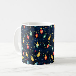 Mug Feux de Noël design avec brillance scintillante