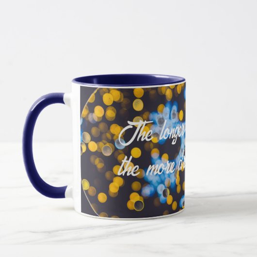 Mug Feux de Noël jaune bleu (Gauche)