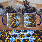Mug Feux de Noël jaune bleu