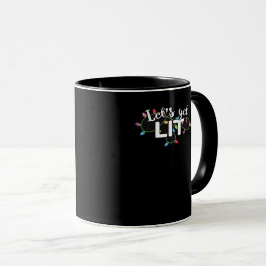 Mug Feux de Noël Obtenons Lit Cadeau Classique (Devant droit)