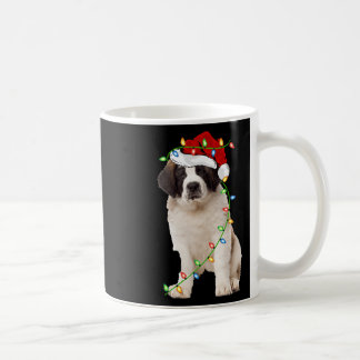 Mug Feux de Noël Santa Chapeau Saint Bernard Chien Noë