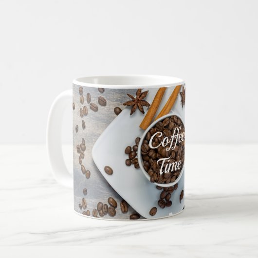 Mug Fèves de café modernes (Devant gauche)