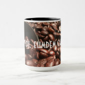 Mug Fèves de café rôties foncées et Scoop Photographie (Centre)