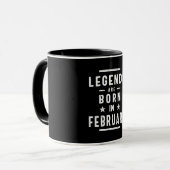 Mug Février Anniversaire Les Légendes Cadeaux Sont Nés (Devant gauche)