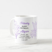 Mug Février Floral | Amethyst Birthday Keeps (Devant gauche)