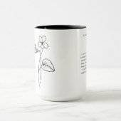 Mug Février Maid of Honor | Fleur de naissance violett (Centre)