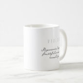 Mug Février Mois de naissance Fleur avec nom - Violet (Devant droit)