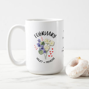 Mug FÉVRIER Mois de naissance Fleur Chrétien personnal