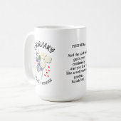Mug FÉVRIER Mois de naissance Fleur Chrétien personnal (Devant gauche)