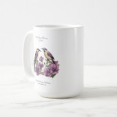 Mug Février Mois de naissance Fleur personnalisée Anni (Devant gauche)