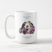 Mug Février Mois de naissance Fleur personnalisée Anni (Gauche)