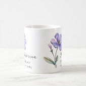 MUG FÉVRIER VIOLET NAISSANCE FLEURS MOIS NOM CADEAU (Centre)