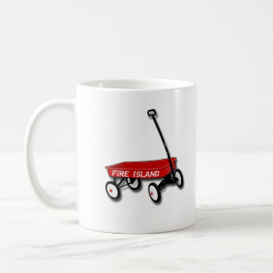 Mug FI NY Fire Island rouge wagon océan plage kismet