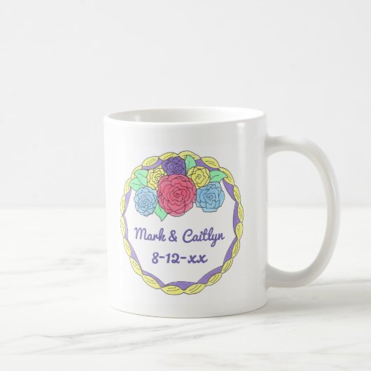 Mug Fiançailles de l'anniversaire du gâteau Mariage pe (Droite)