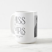 Mug Fiançailles de typographie moderne (Devant gauche)