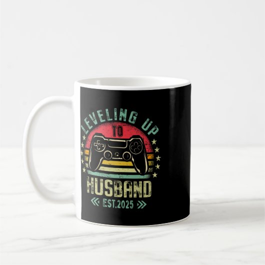 Mug Fiançailles Tee Pour Gamer Groom Leveling Jusqu'À  (Gauche)