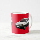 Mug Fiat Panda 30 / 45 rouge (Devant droit)