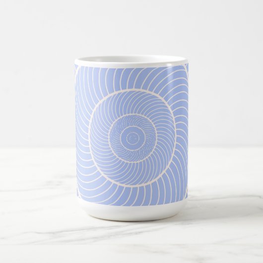 Mug Fibonacci d'escargot de crème lilas périphérique (Centre)
