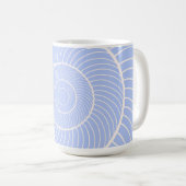 Mug Fibonacci d'escargot de crème lilas périphérique (Devant droit)