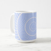 Mug Fibonacci d'escargot de crème lilas périphérique (Devant gauche)