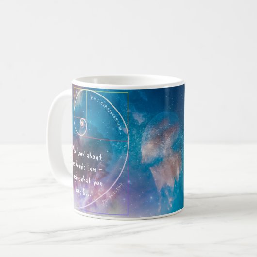 Mug fibonacci golden ratio univers infini méduse (Devant gauche)