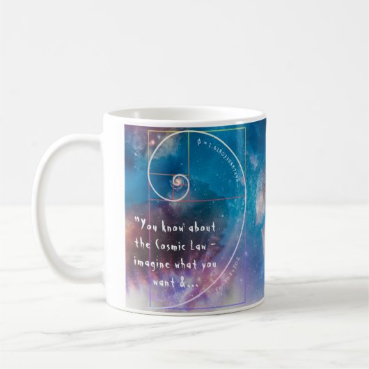 Mug fibonacci golden ratio univers infini méduse (Gauche)