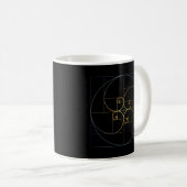 Mug Fibonacci Spiral Golden Ratio Géométrie Architectu (Devant droit)