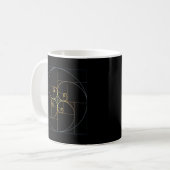 Mug Fibonacci Spiral Golden Ratio Géométrie Architectu (Devant gauche)