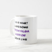 Mug fibromyalgia warrior, awesome (Devant gauche)