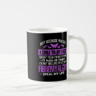 Mug Fibromyalgie Fibro Warrior Purple Ribbon Papillon