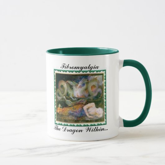 Mug Fibromyalgie, le dragon dans… (Droite)