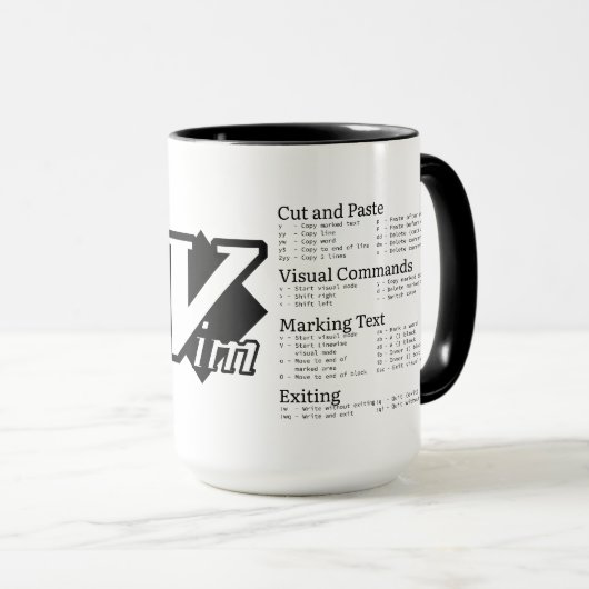 Mug Fiche à mâcher VIM (Devant droit)