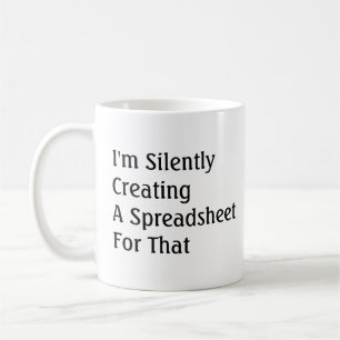 Mug Fiche comptable amusante Feuille de calcul Excel p