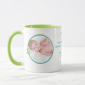 Mug Fiche de naissance personnalisée Statistiques de b (Gauche)
