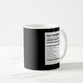 Mug Fiche nutritionnelle du programmeur (Devant droit)