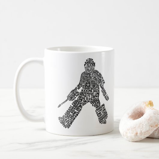 Mug Field Hockey Goalie Word Art (Avec donut)