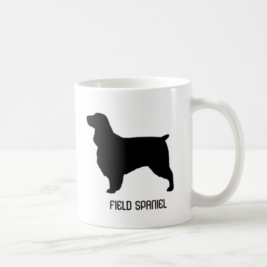 Mug Field Spaniel Chien race Silhouettes Personnalisé (Droite)