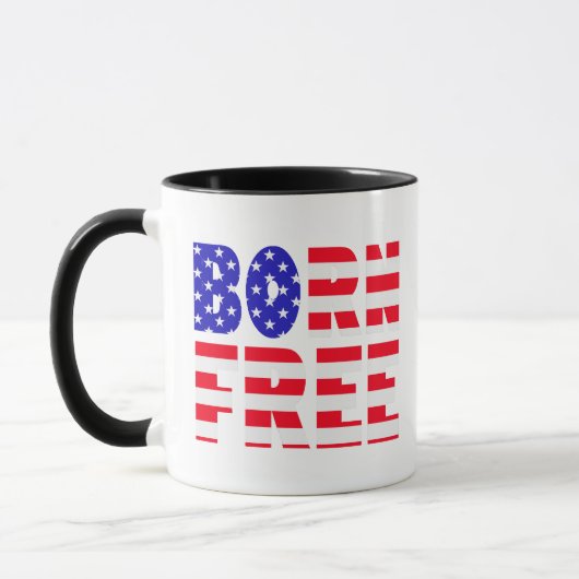 Mug Fier Américain Né Libre Amateurs De Liberté Indépe (Gauche)