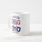 Mug Fier American USA Pet Dog Papa Lover US Drapeau (Devant gauche)