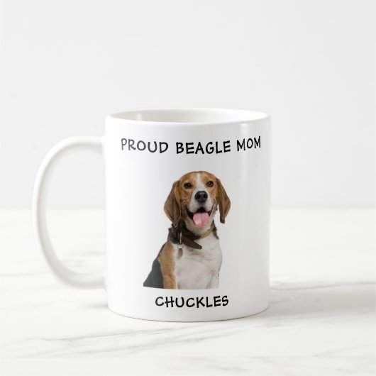 Mug Fier Beagle Maman Personnalisé Animaux de compagni (Gauche)