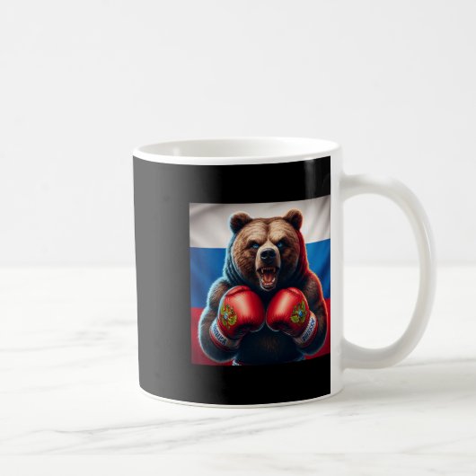 Mug Fier Boxer d'ours russe Russie Boxer de Kickboxer  (Droite)