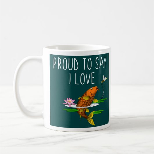 Mug Fier de dire I Love Koi! (Gauche)