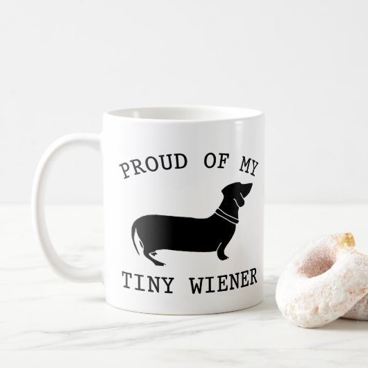 Mug Fier de ma petite citation de Dachshund drôle Wien (Avec donut)