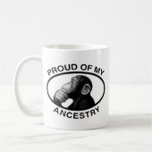 Mug Fier de mon chimpanzé d'ascendance (Gauche)