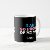 Mug Fier de mon fils transgenre Parent personnalisé (Devant droit)