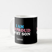 Mug Fier de mon fils transgenre Parent personnalisé (Devant gauche)