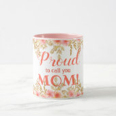 Mug Fier De T'Appeler Maman ! Aquarelle rose (Centre)
